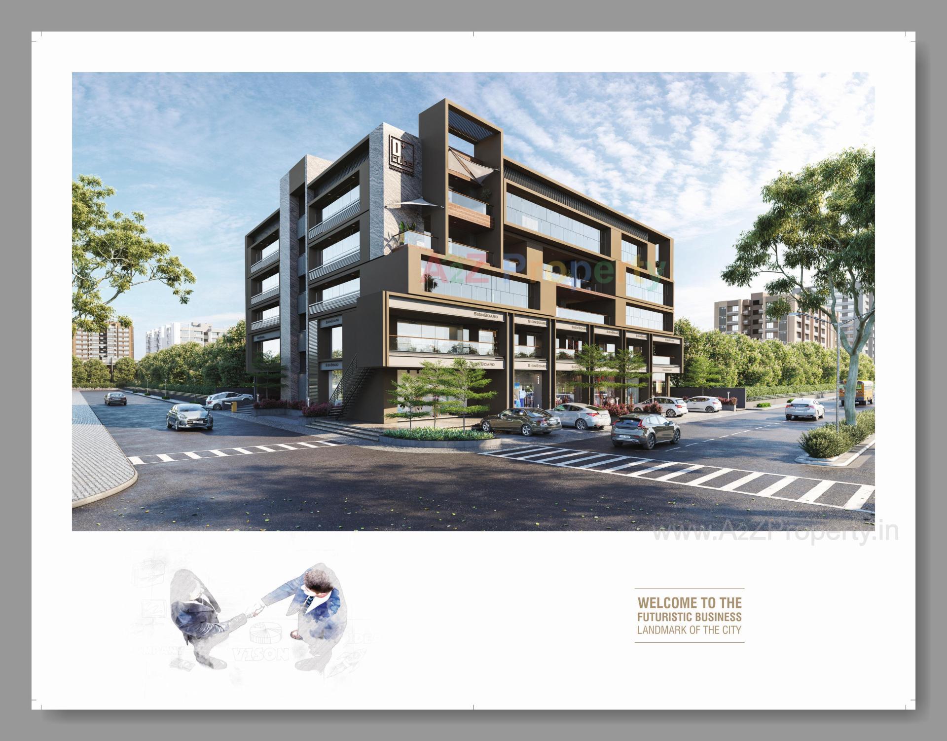 3D Elevation of real estate project D Plus Cube located at Mehsana, Mehsana, Gujarat