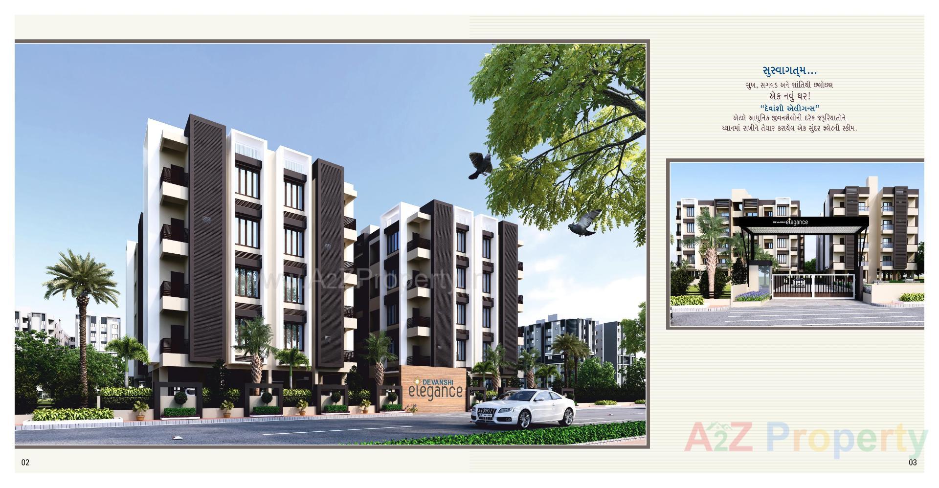 3D Elevation of real estate project Devanshi Elegance located at Visnagar, Mehsana, Gujarat
