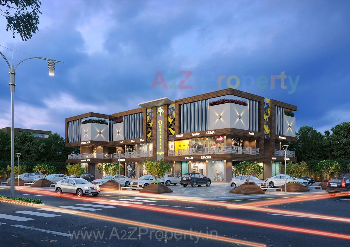 3D Elevation of real estate project Dhwarkesh Empire located at Visnagar, Mehsana, Gujarat