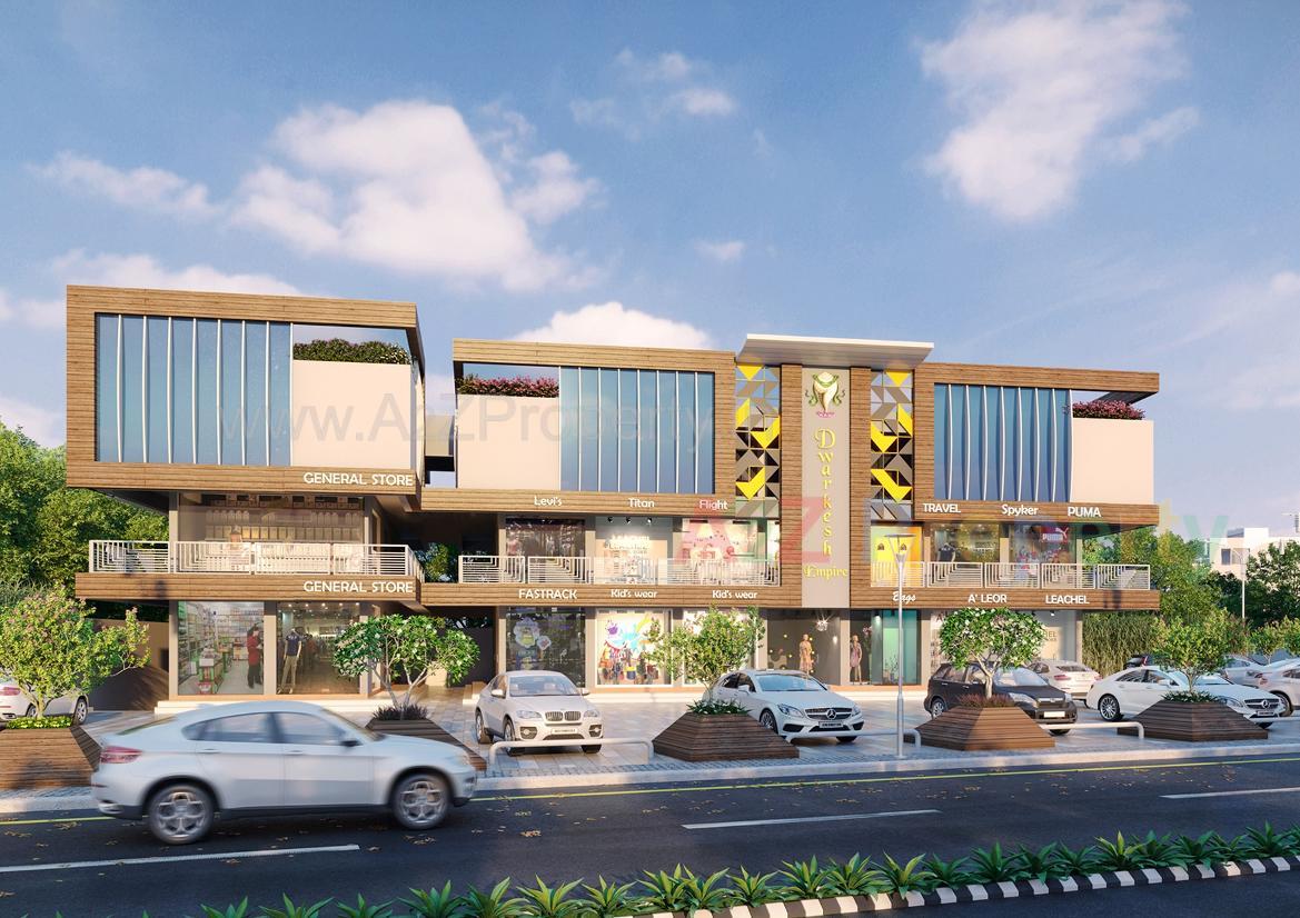 3D Elevation of real estate project Dhwarkesh Empire located at Visnagar, Mehsana, Gujarat