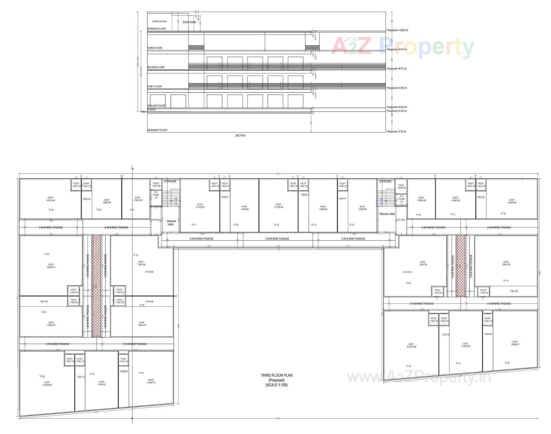 Layout of real estate project Ganesh Plaza located at Kadi, Mehsana, Gujarat
