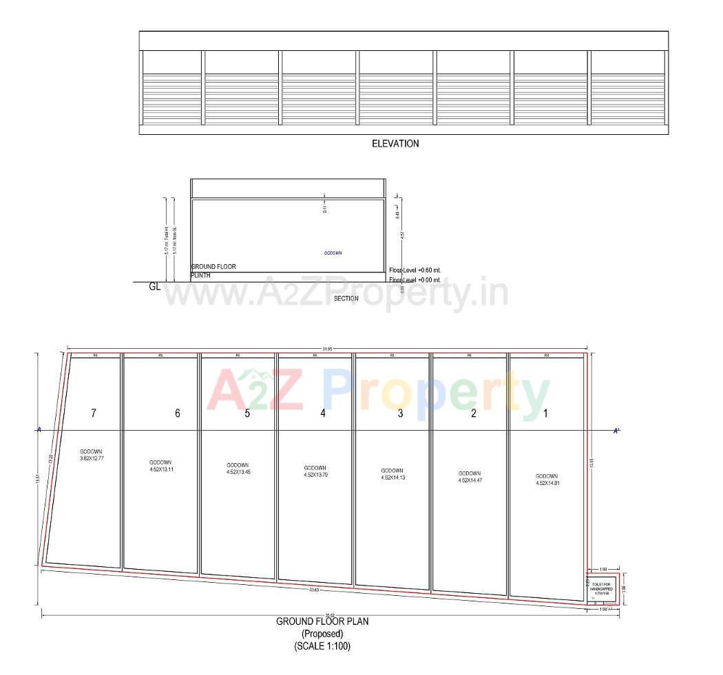 Layout of real estate project Ganesh Plaza located at Kadi, Mehsana, Gujarat