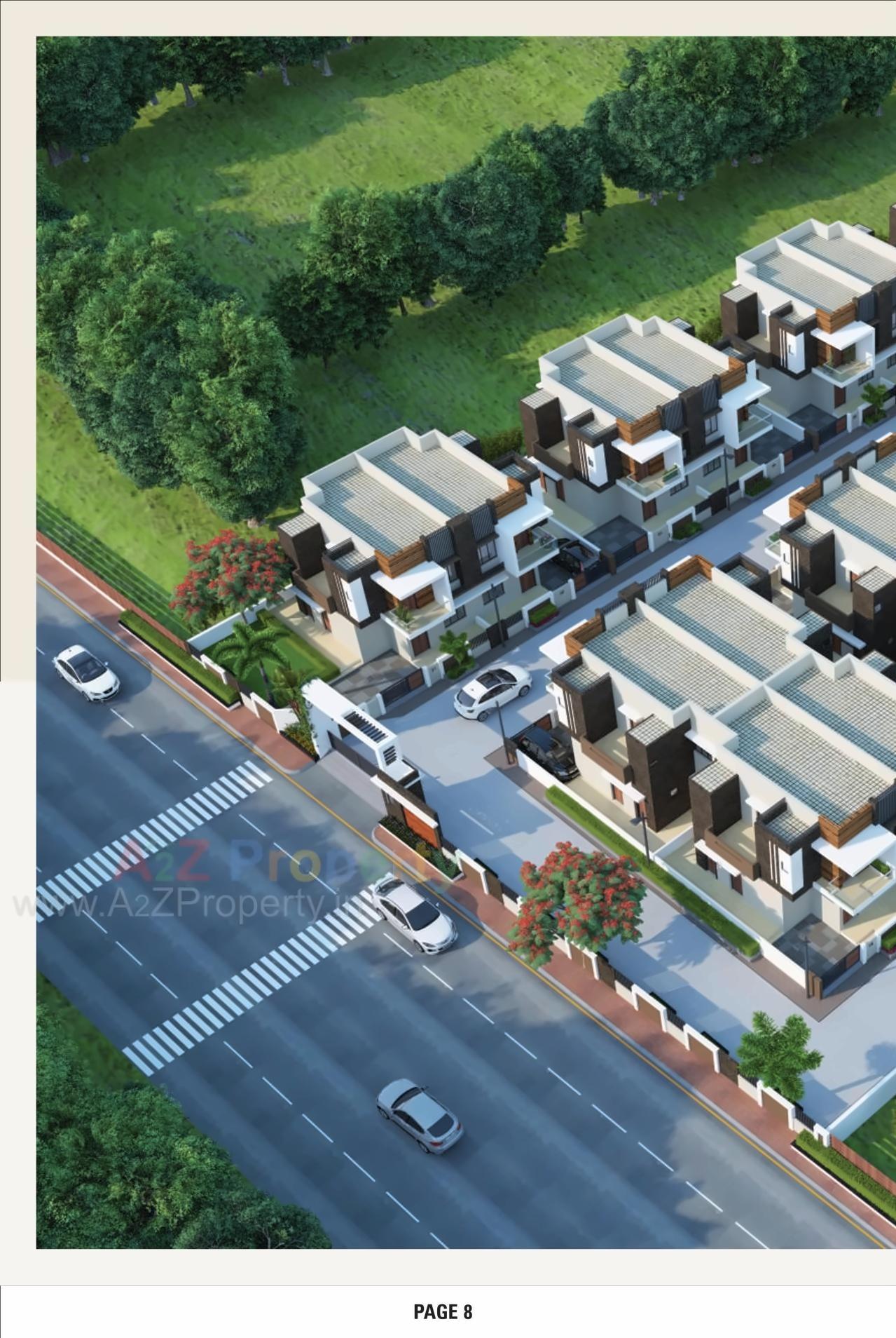3D Elevation of real estate project Gokuldham Bungalows located at Mehsana, Mehsana, Gujarat