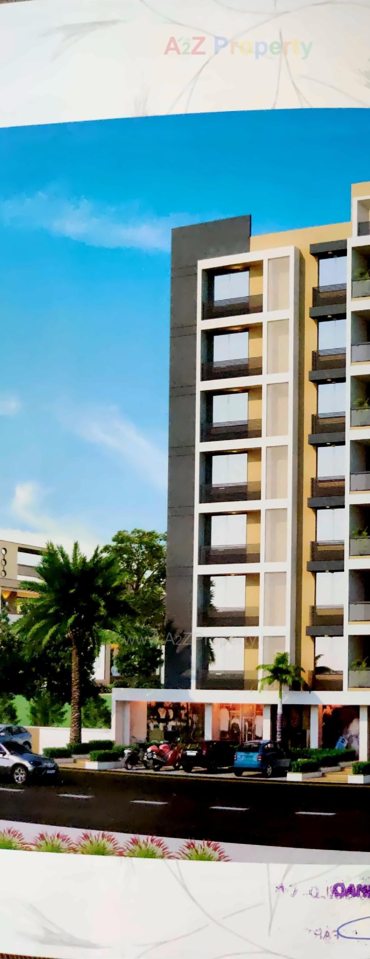 3D Elevation of real estate project Golden Triangle located at Kadi, Mehsana, Gujarat