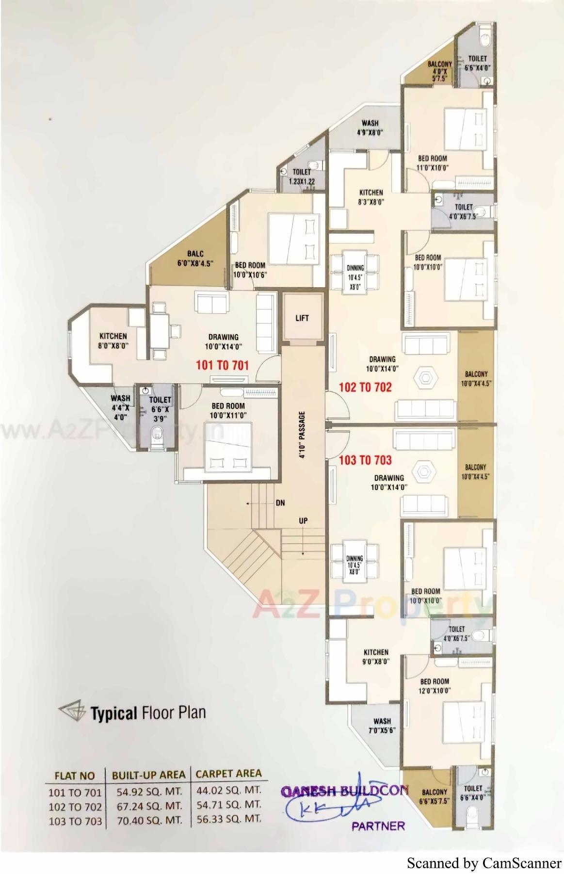 Layout of real estate project Golden Triangle located at Kadi, Mehsana, Gujarat