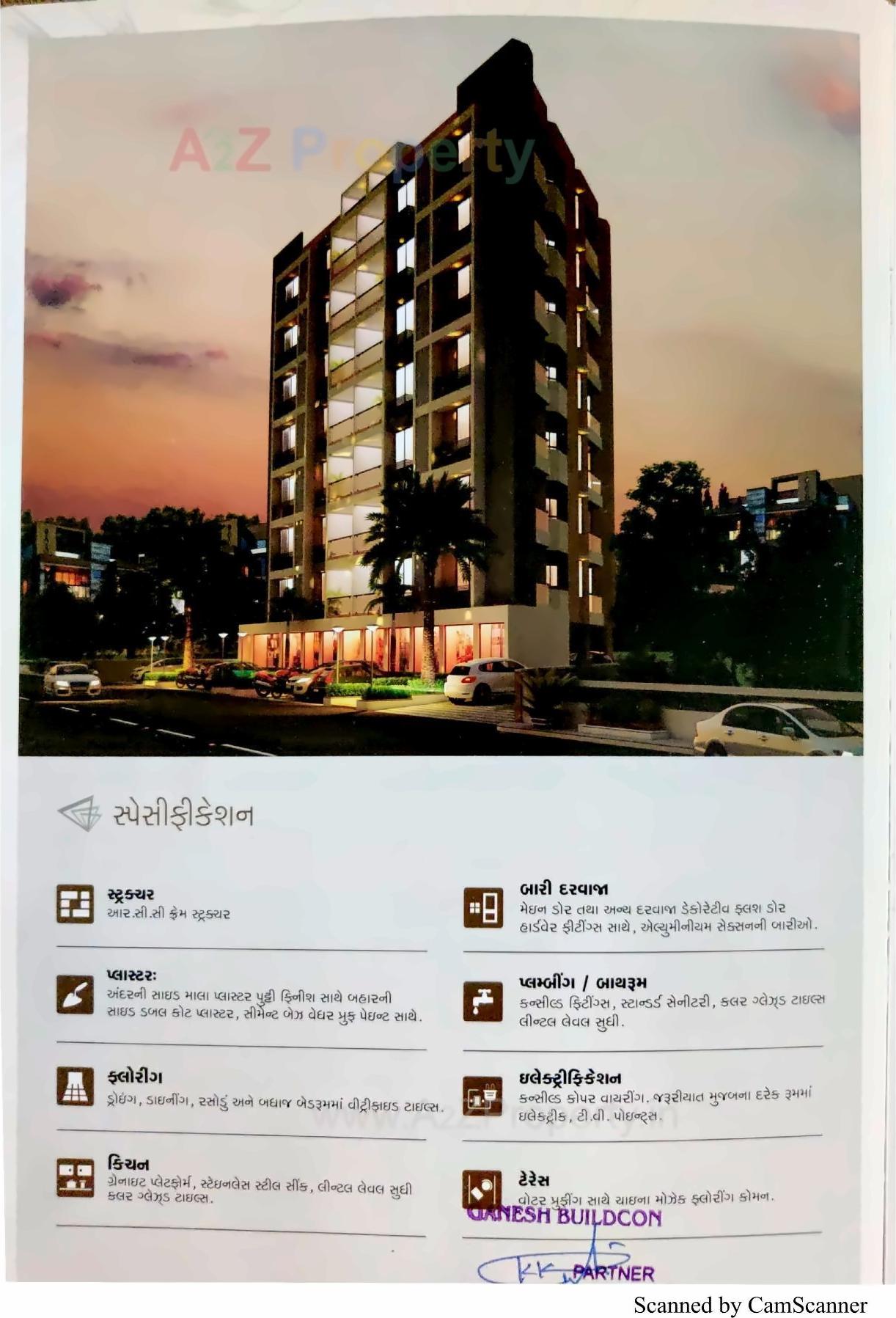 3D Elevation of real estate project Golden Triangle located at Kadi, Mehsana, Gujarat