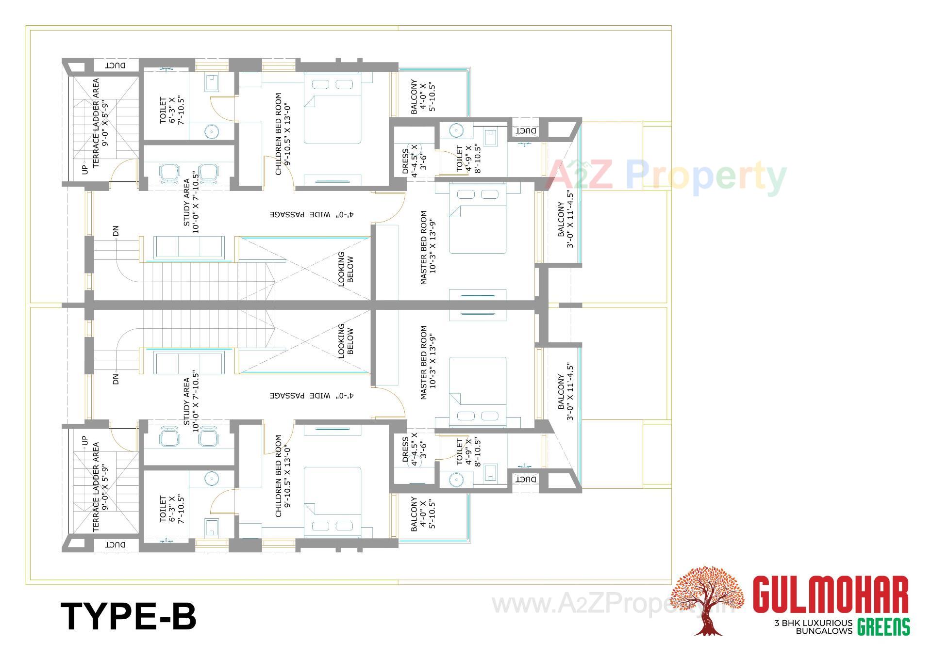 Layout of real estate project Gulmohar Greens located at Kadi, Mehsana, Gujarat