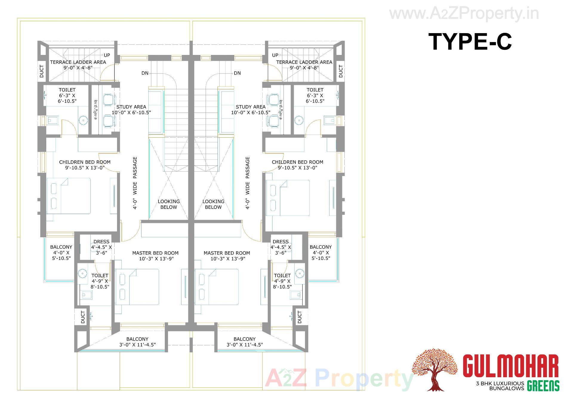 Layout of real estate project Gulmohar Greens located at Kadi, Mehsana, Gujarat
