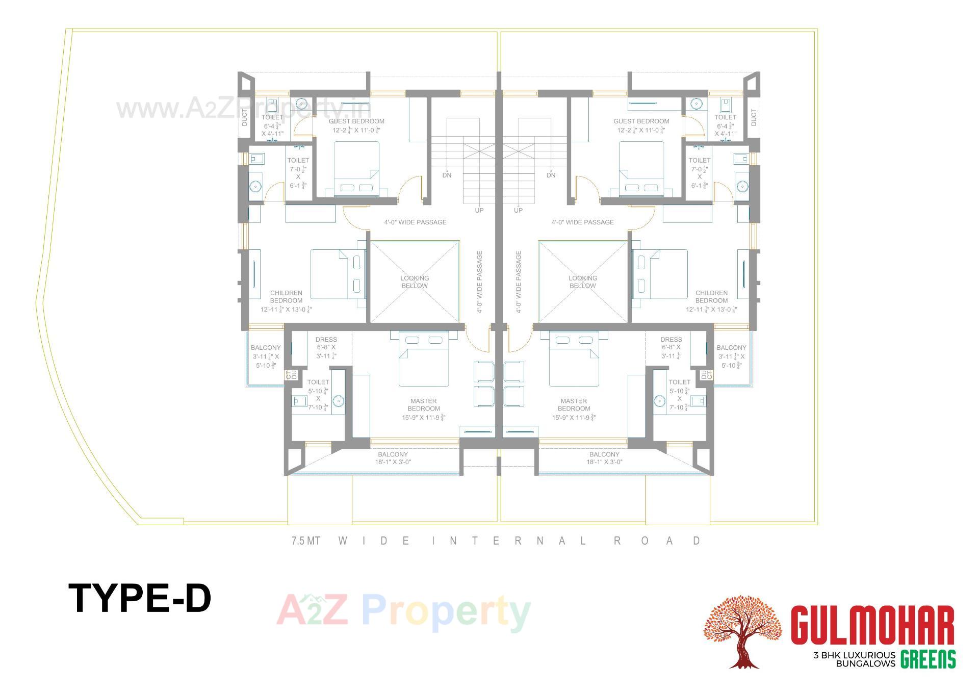 Layout of real estate project Gulmohar Greens located at Kadi, Mehsana, Gujarat