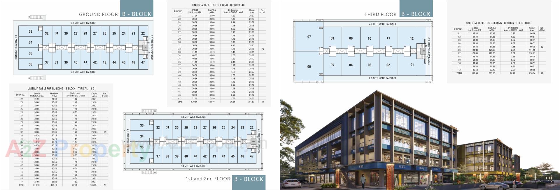 Layout of real estate project Hanumant Plaza located at Kadi, Mehsana, Gujarat