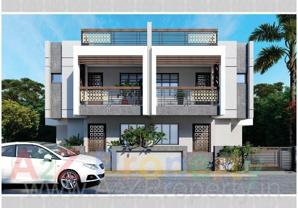 3D Elevation of real estate project Harsiddhi Palace located at Kadi, Mehsana, Gujarat