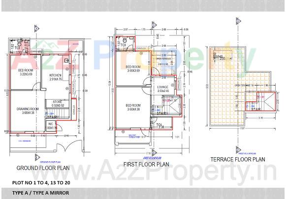Layout of real estate project Harsiddhi Palace located at Kadi, Mehsana, Gujarat