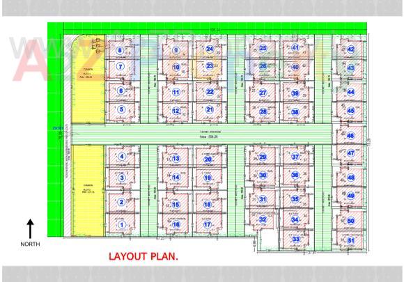 Layout of real estate project Harsiddhi Palace located at Kadi, Mehsana, Gujarat