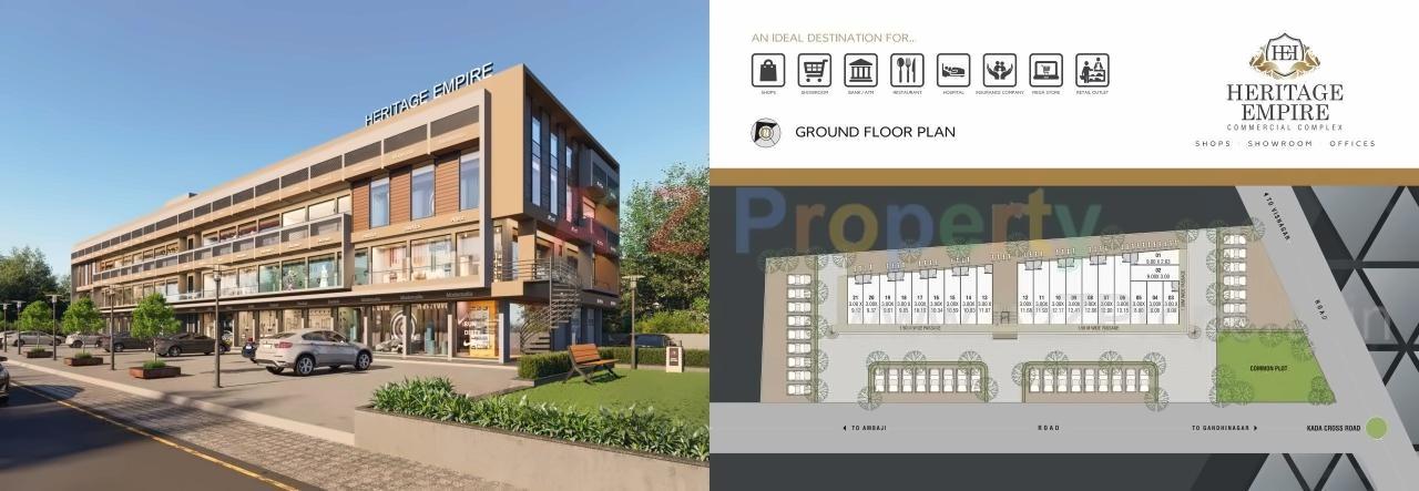 Layout of real estate project Heritage Empire located at Visnagar, Mehsana, Gujarat