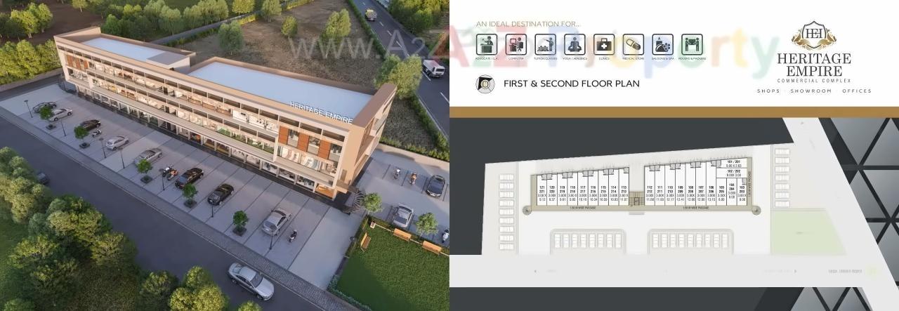 Layout of real estate project Heritage Empire located at Visnagar, Mehsana, Gujarat