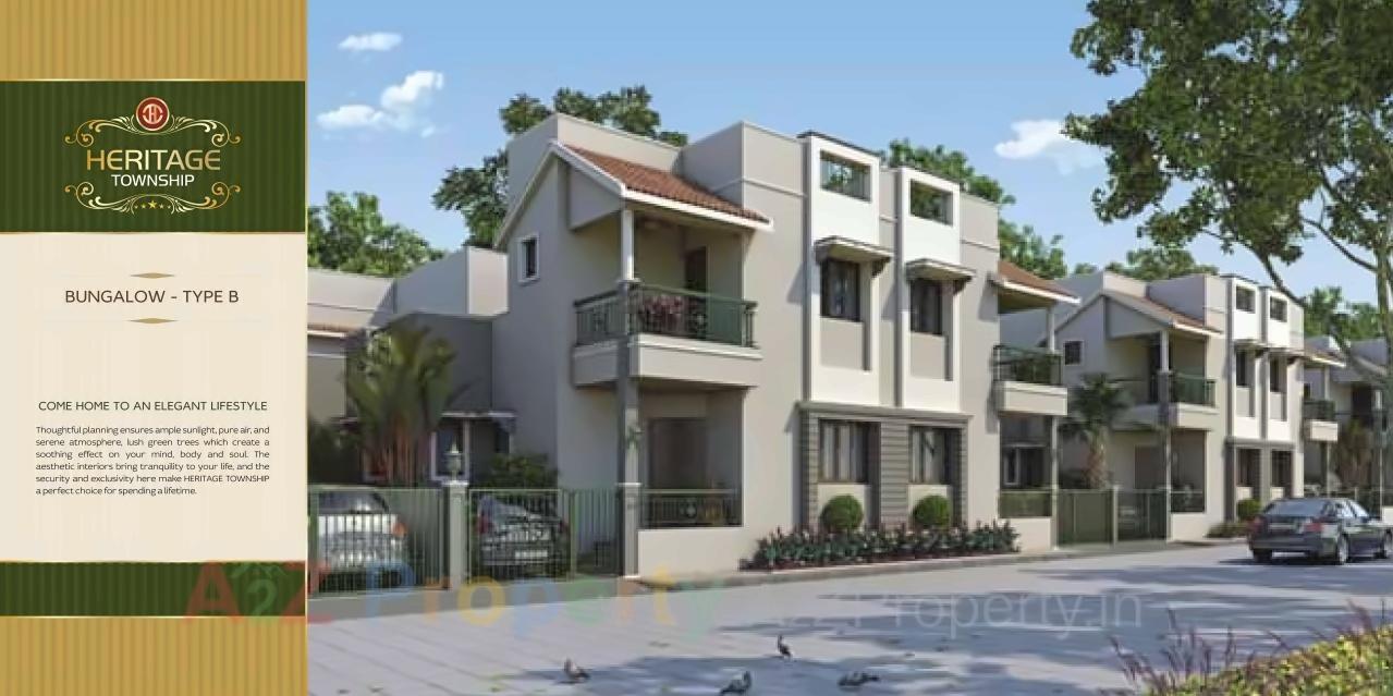 3D Elevation of real estate project Heritage Township located at Visnagar, Mehsana, Gujarat