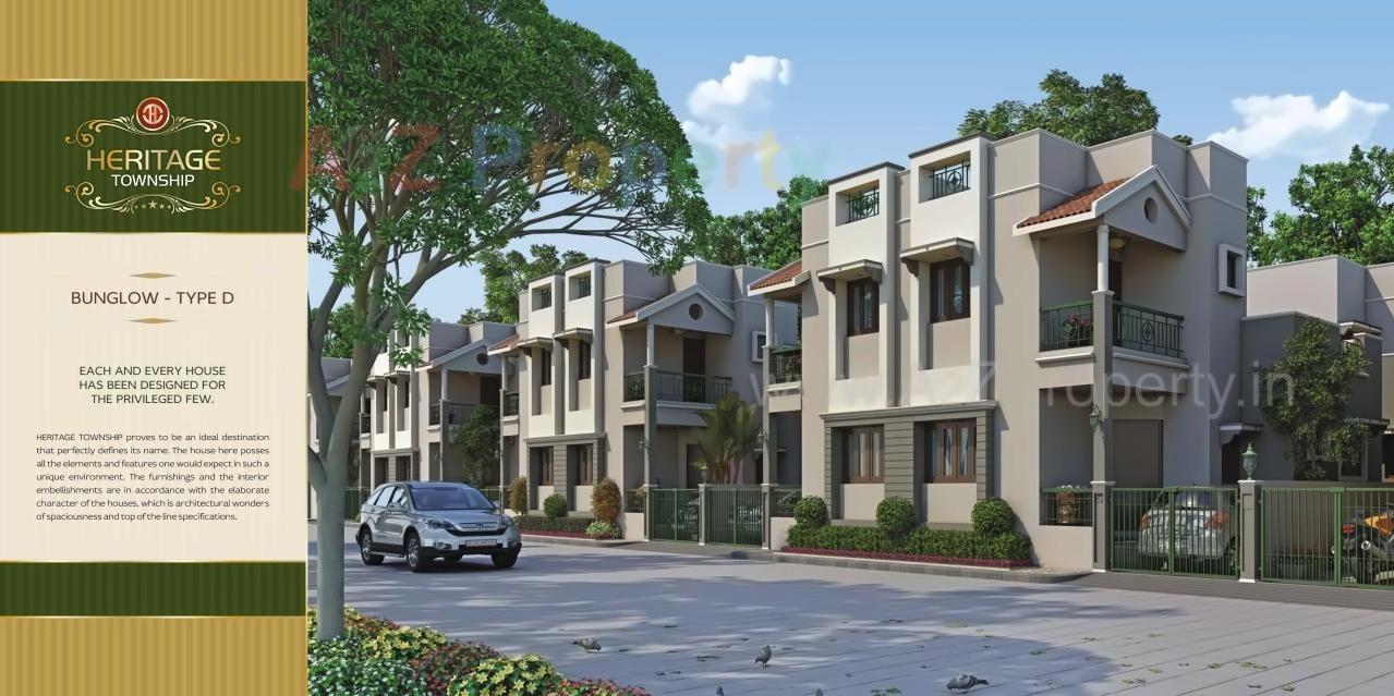 3D Elevation of real estate project Heritage Township located at Visnagar, Mehsana, Gujarat