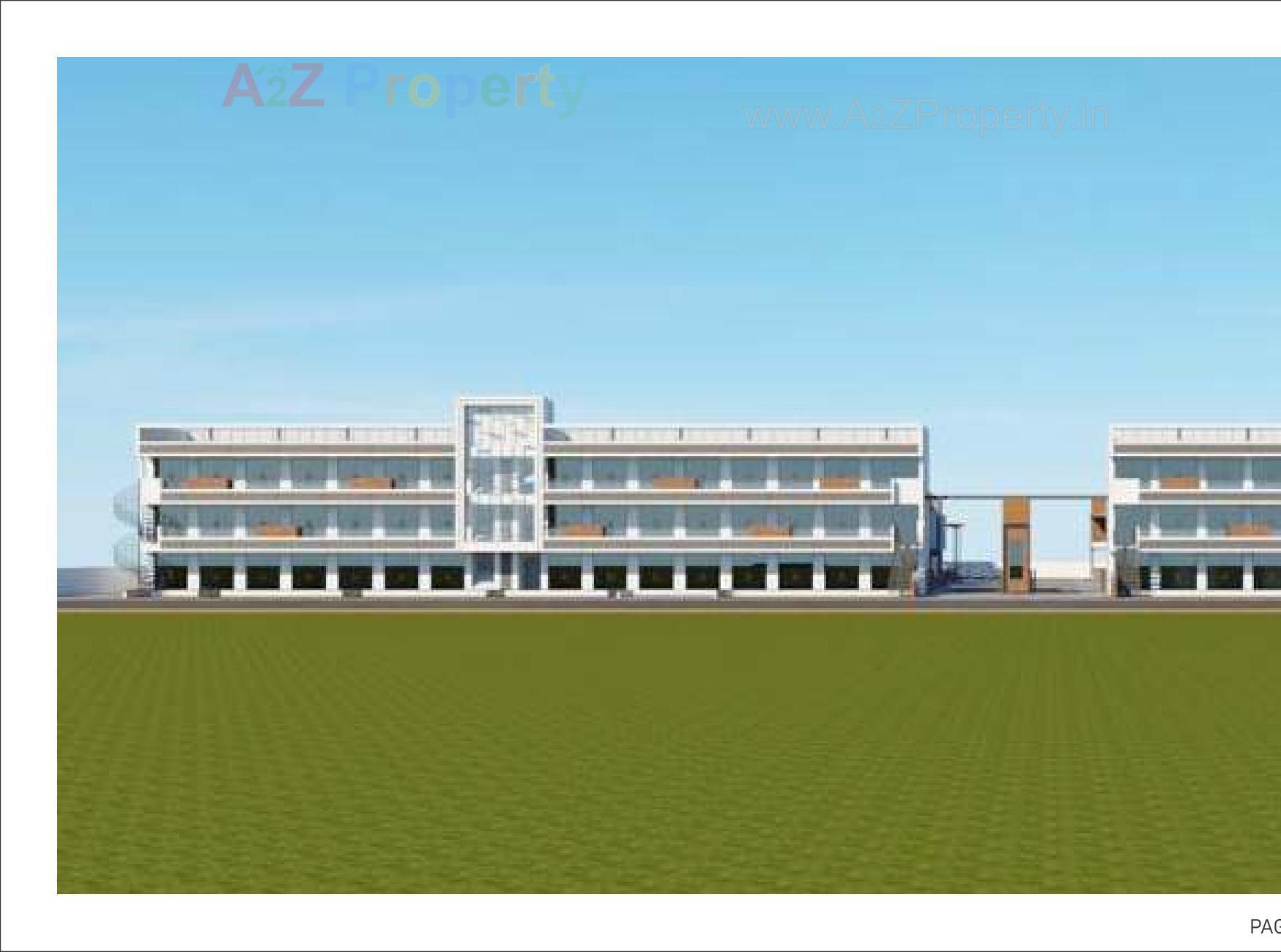 3D Elevation of real estate project Heritage Trade Center located at Opp. Navi School , Kada Road, Visnagar, Mehsana, Gujarat