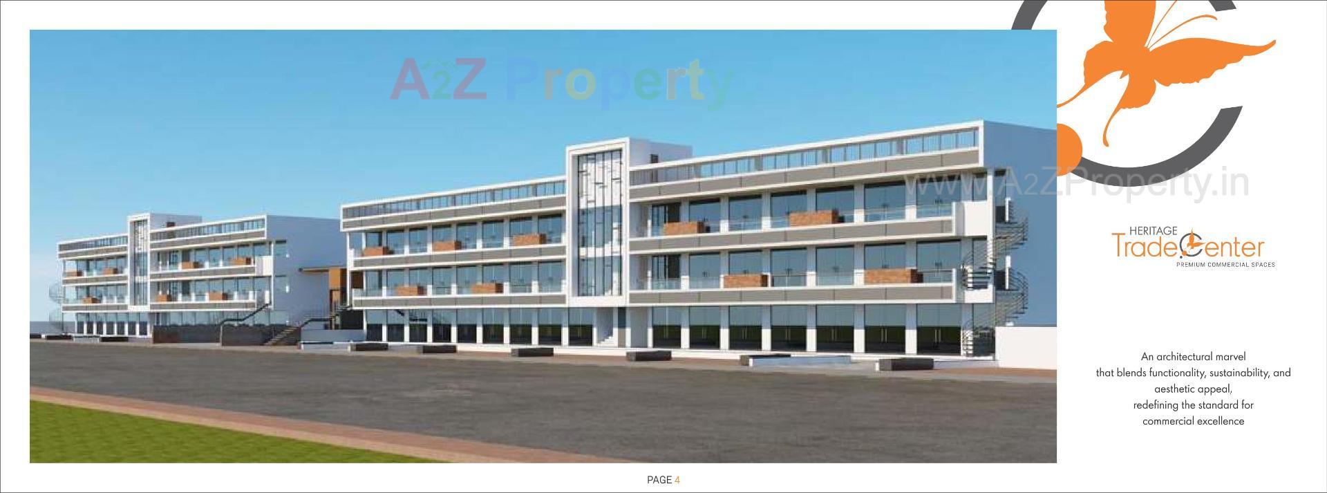 3D Elevation of real estate project Heritage Trade Center located at Opp. Navi School , Kada Road, Visnagar, Mehsana, Gujarat