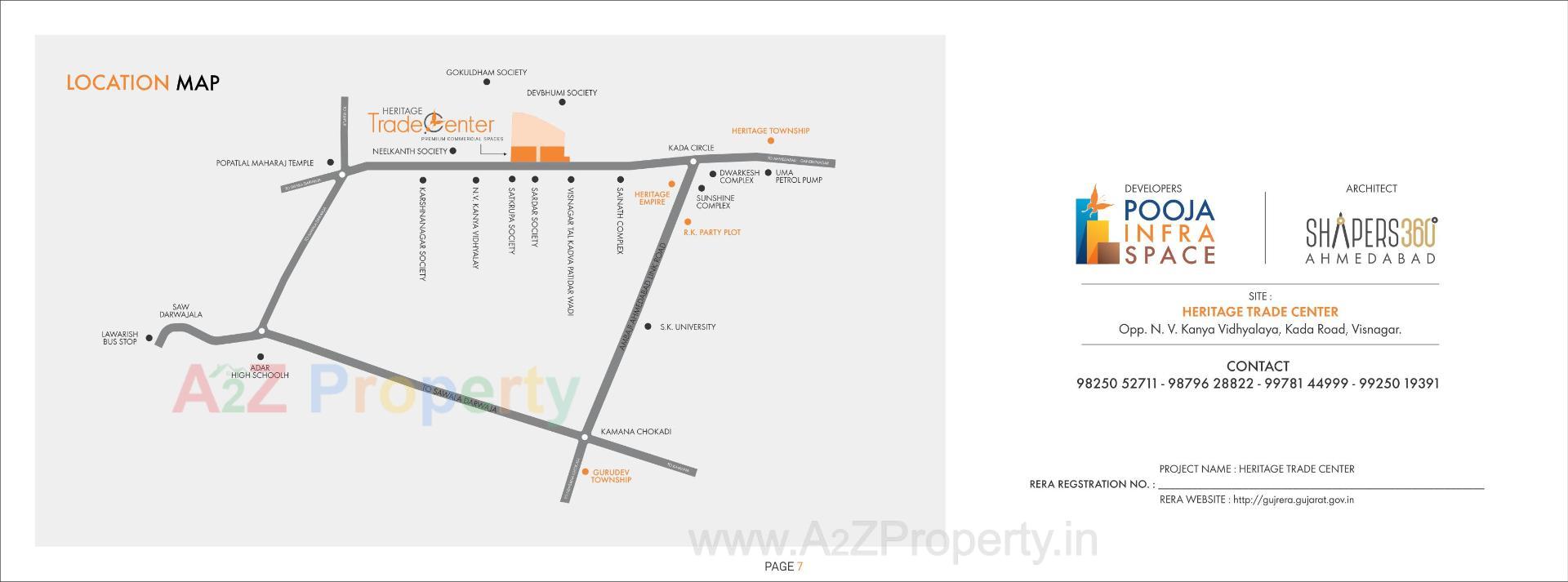  of real estate project Heritage Trade Center located at Opp. Navi School , Kada Road, Visnagar, Mehsana, Gujarat