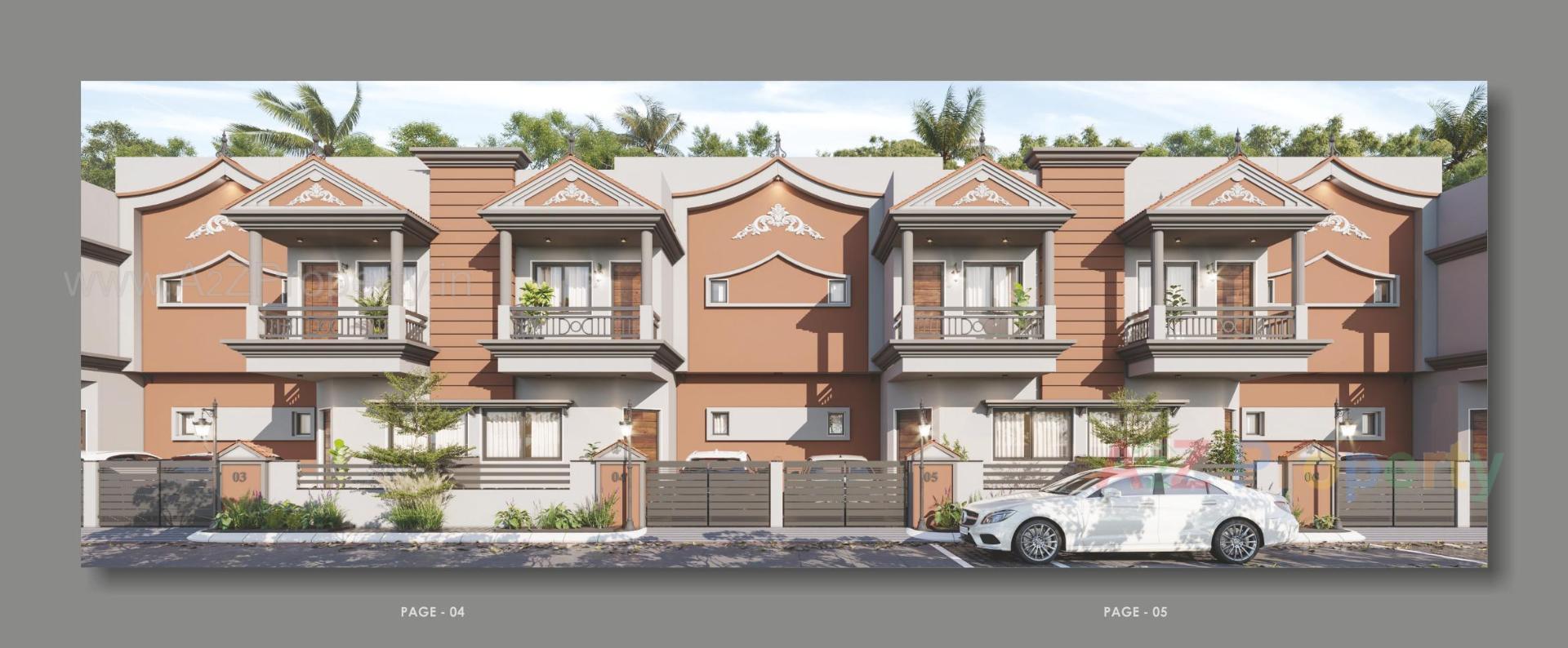3D Elevation of real estate project Himalaya Villa located at Nagalpur, Mehsana, Gujarat