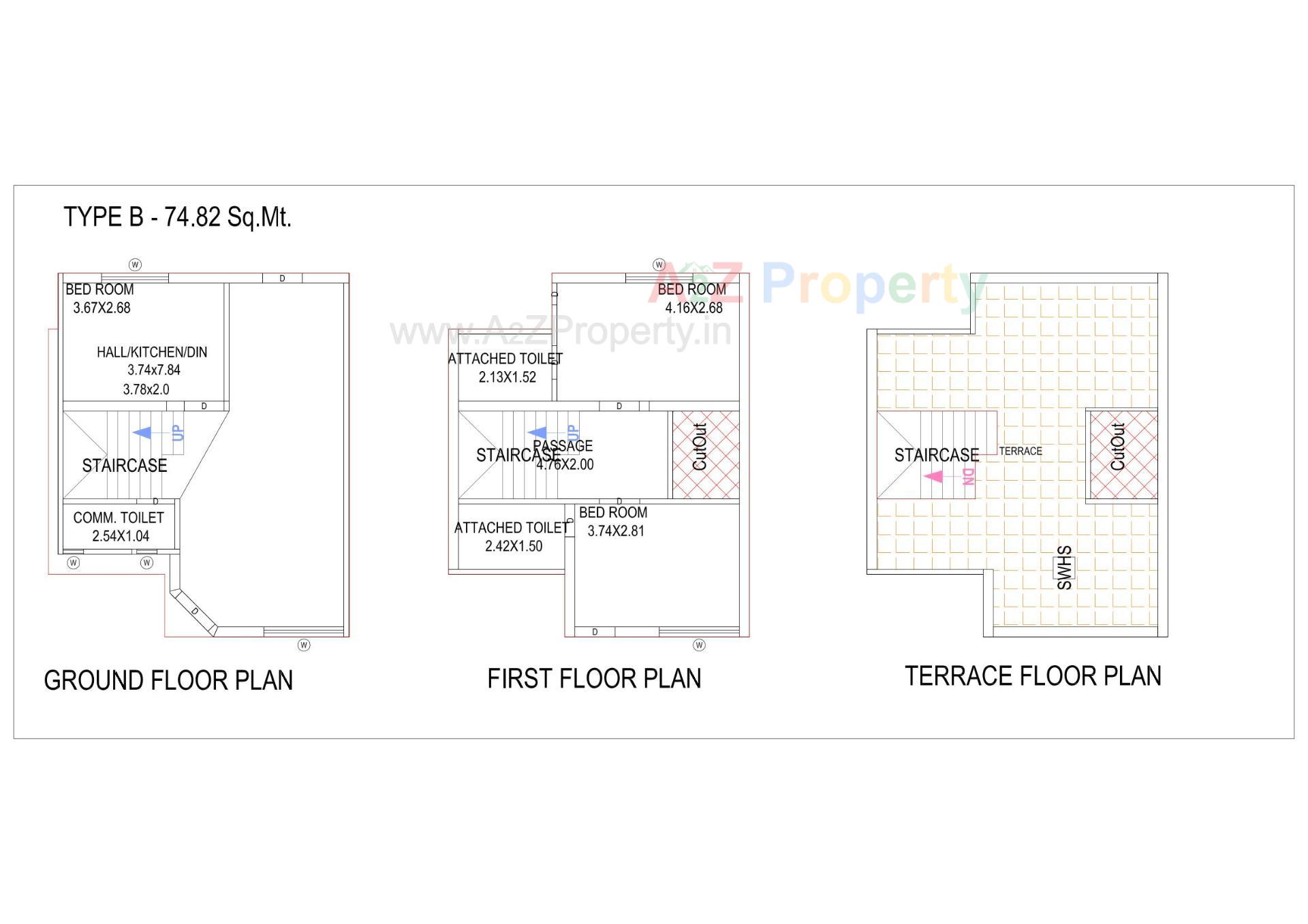 Layout of real estate project Himalaya Villa located at Nagalpur, Mehsana, Gujarat