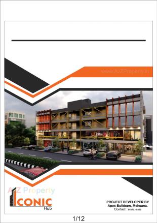 Elevation of real estate project Iconic Hub located at Mahesana, Mehsana, Gujarat