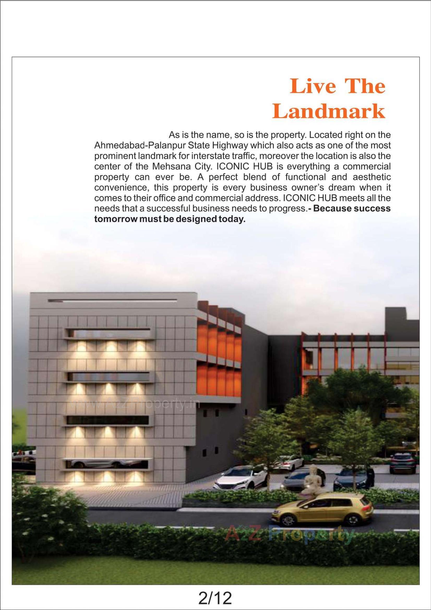 3D Elevation of real estate project Iconic Hub located at Mahesana, Mehsana, Gujarat