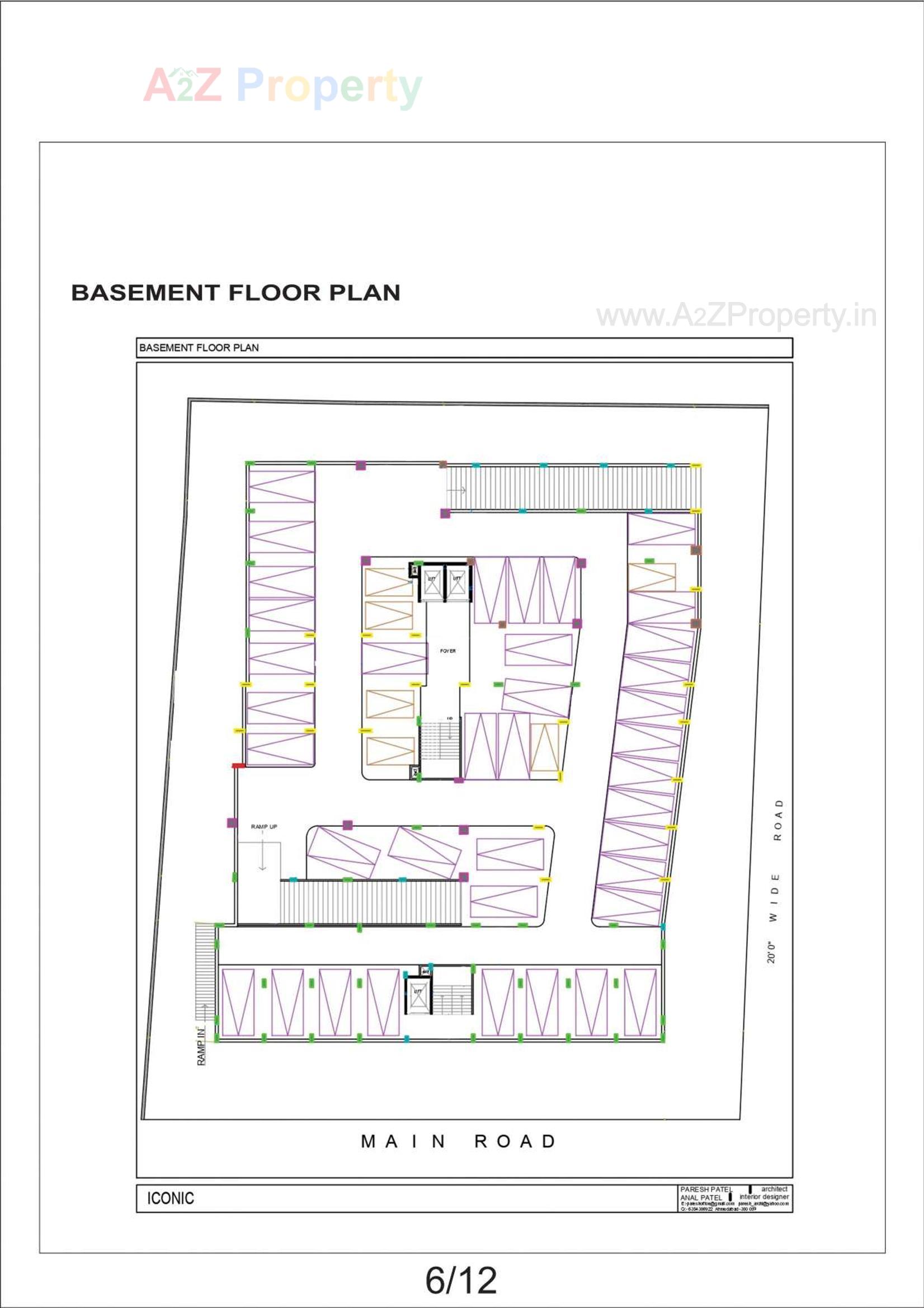 Layout of real estate project Iconic Hub located at Mahesana, Mehsana, Gujarat