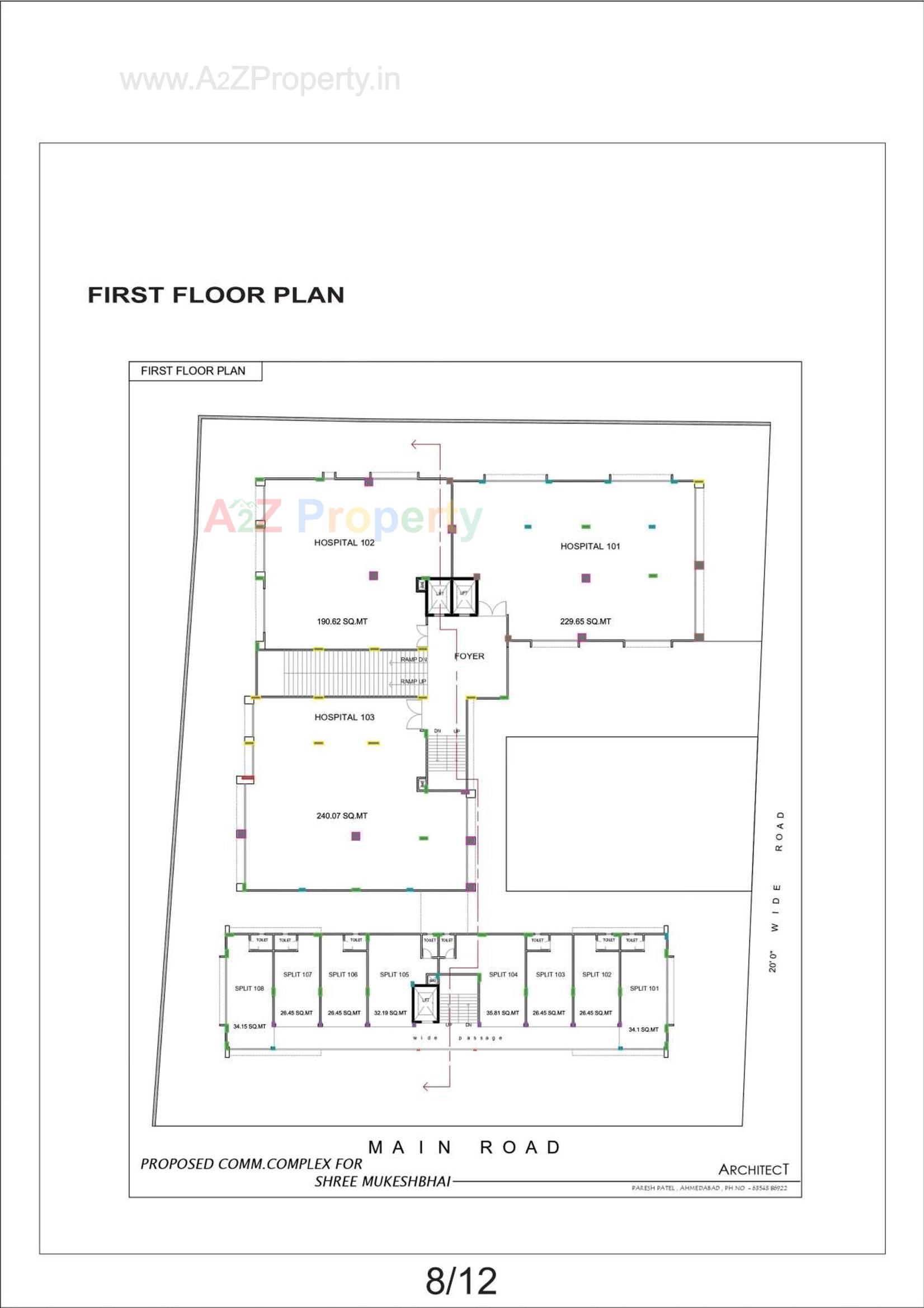 Layout of real estate project Iconic Hub located at Mahesana, Mehsana, Gujarat
