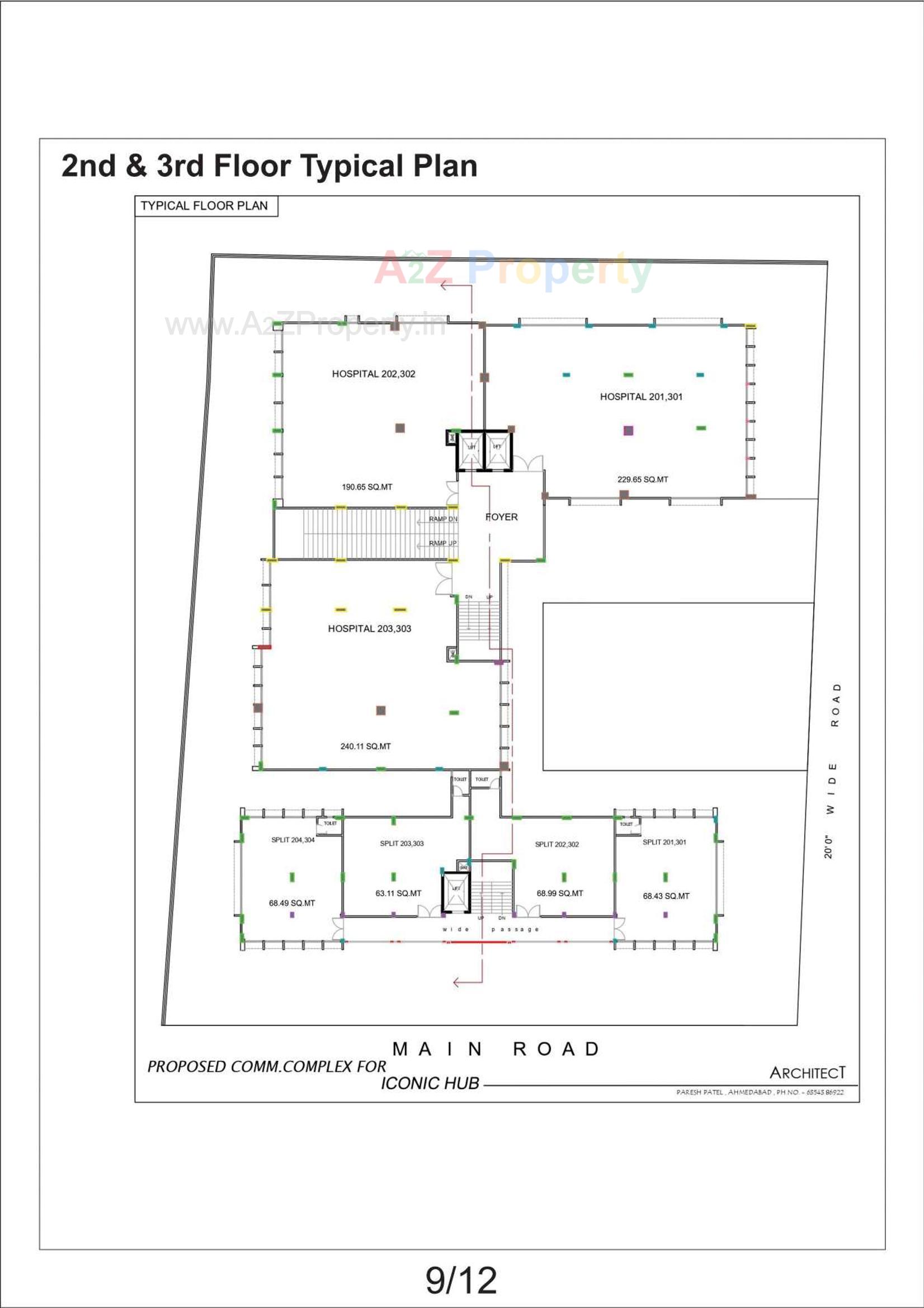Layout of real estate project Iconic Hub located at Mahesana, Mehsana, Gujarat