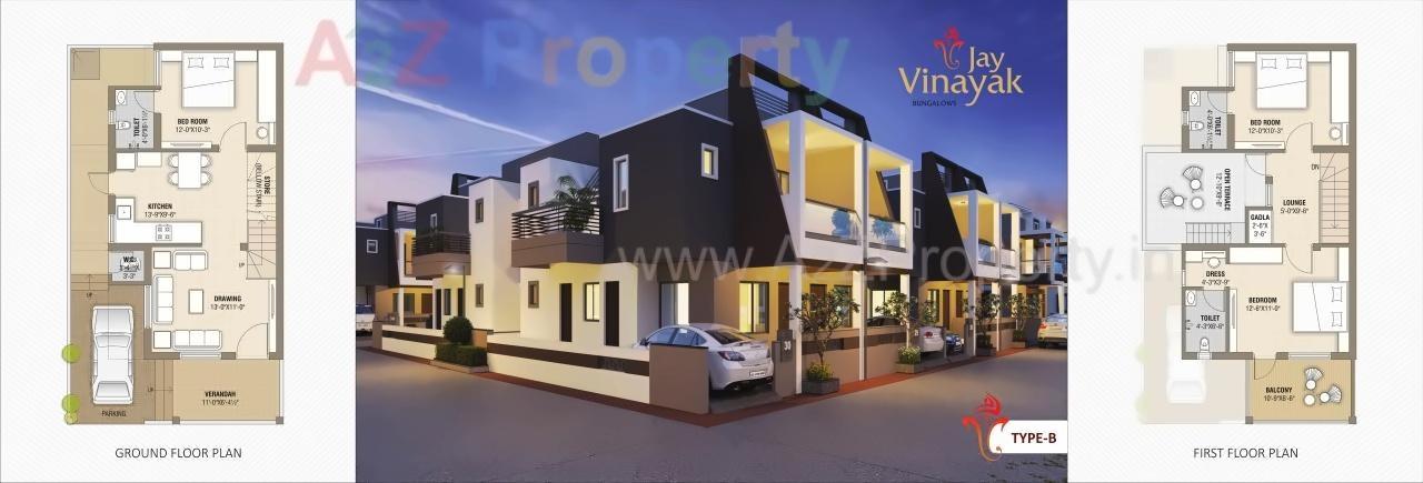 Layout of real estate project Jay Vinayak City located at Kadi, Mehsana, Gujarat
