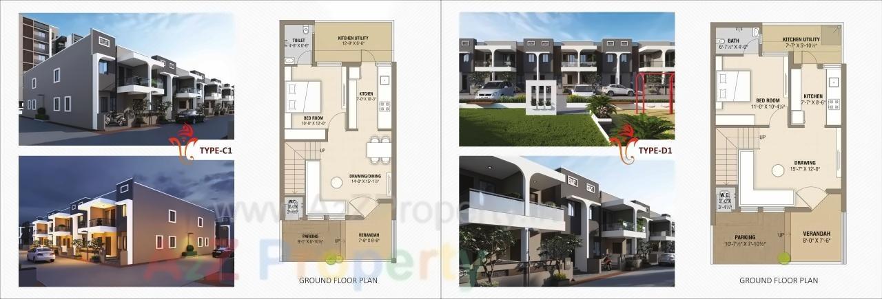 Layout of real estate project Jay Vinayak City located at Kadi, Mehsana, Gujarat