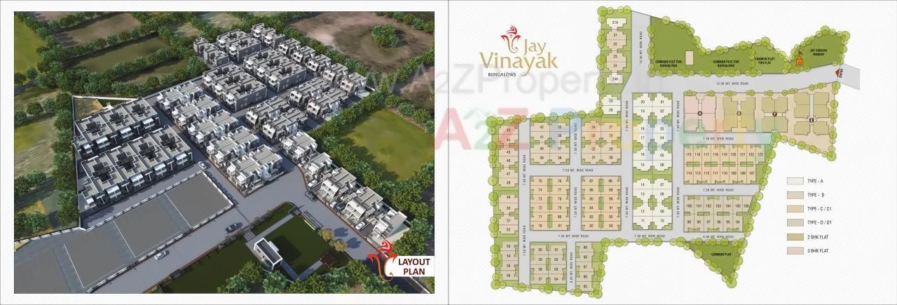 Layout of real estate project Jay Vinayak City located at Kadi, Mehsana, Gujarat