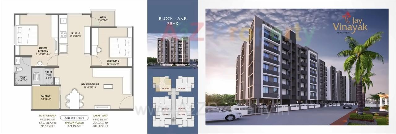 Layout of real estate project Jay Vinayak City located at Kadi, Mehsana, Gujarat