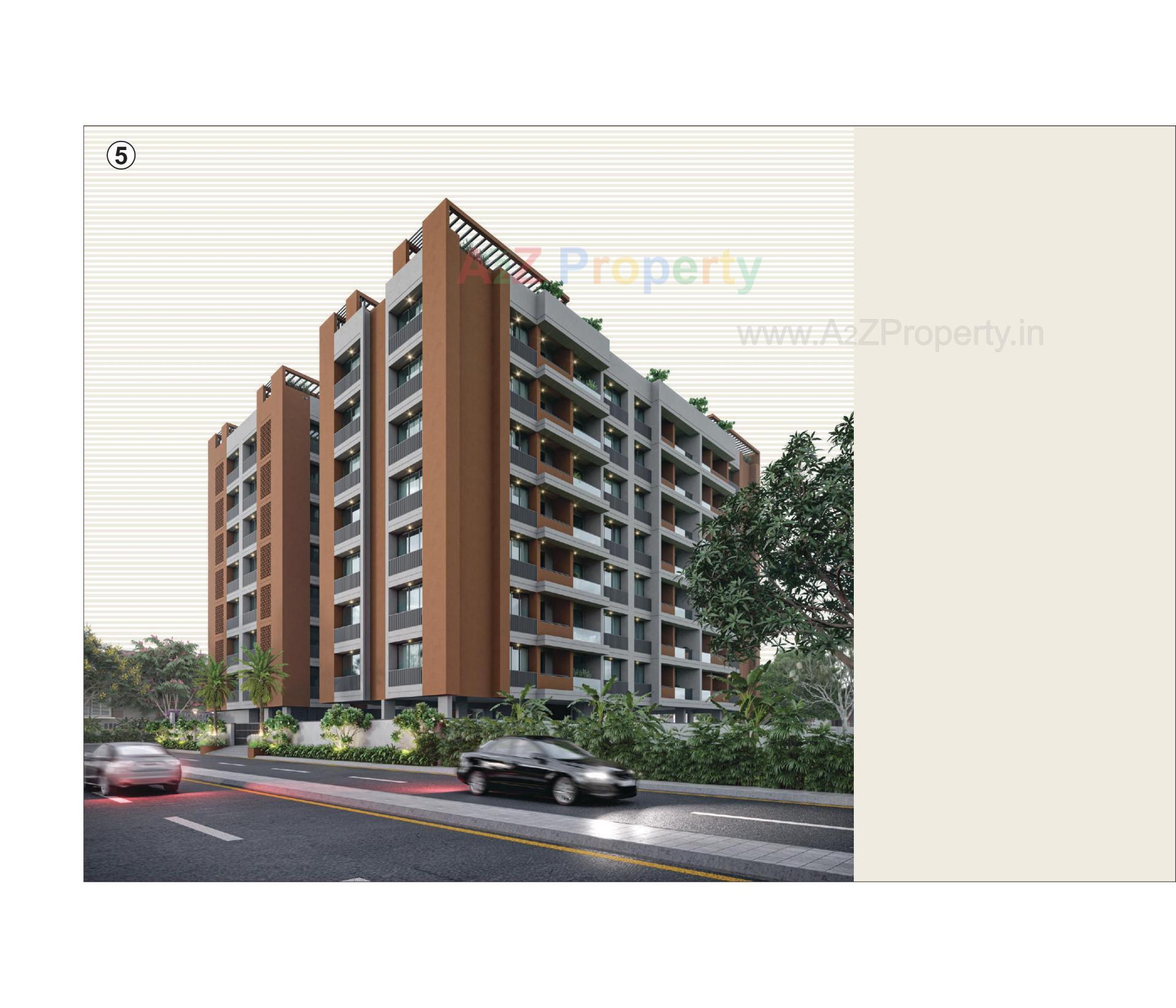 3D Elevation of real estate project Jay Vinayak Heights One located at Kadi, Mehsana, Gujarat