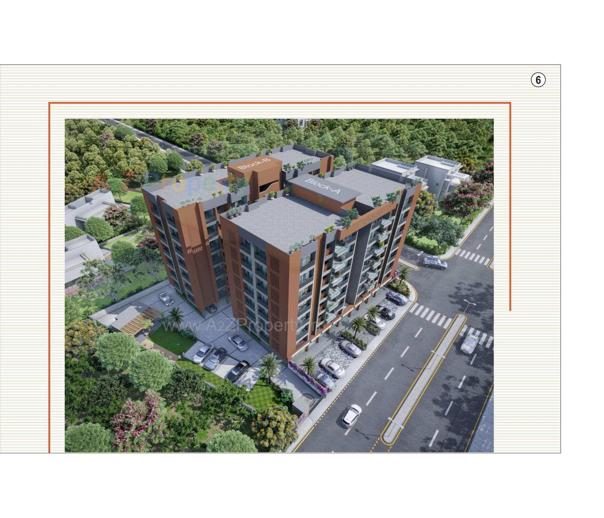 3D Elevation of real estate project Jay Vinayak Heights One located at Kadi, Mehsana, Gujarat