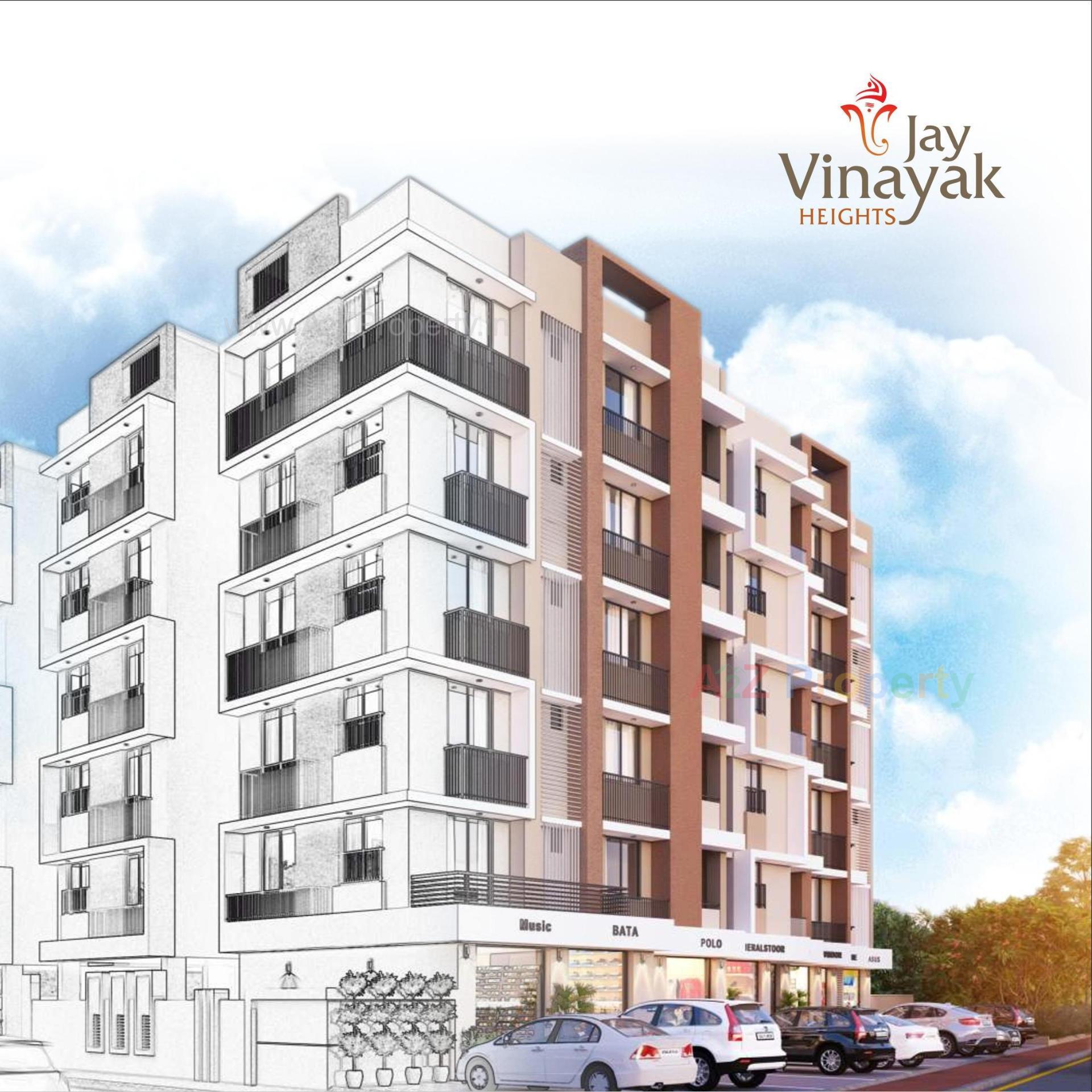 3D Elevation of real estate project Jay Vinayak Heights located at Kadi, Mehsana, Gujarat