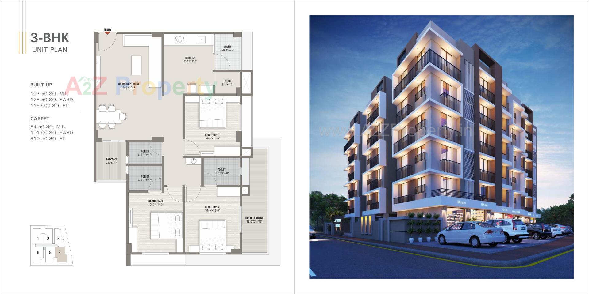 Layout of real estate project Jay Vinayak Heights located at Kadi, Mehsana, Gujarat