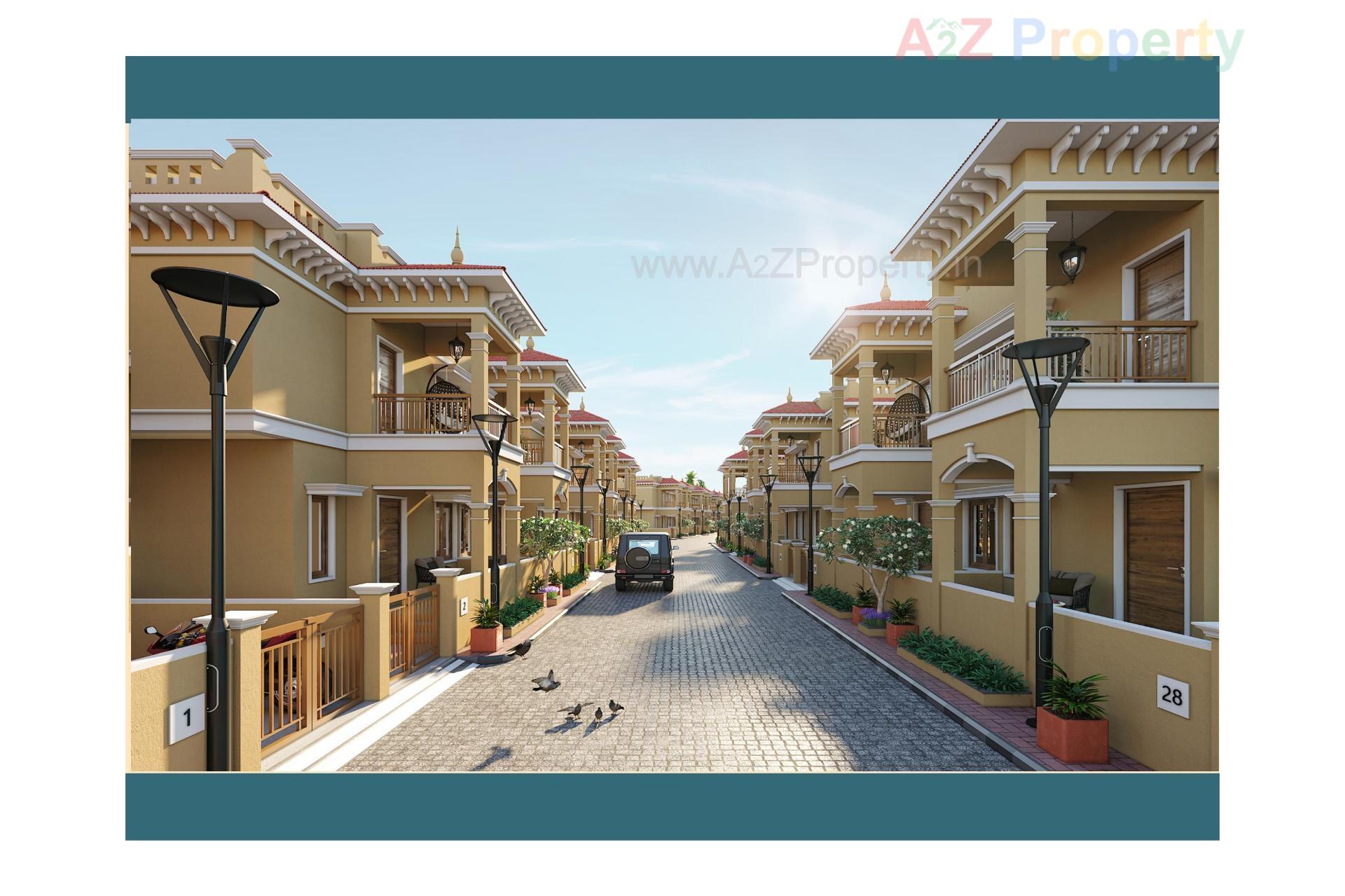 3D Elevation of real estate project K N Bangalows located at Kadi, Mehsana, Gujarat