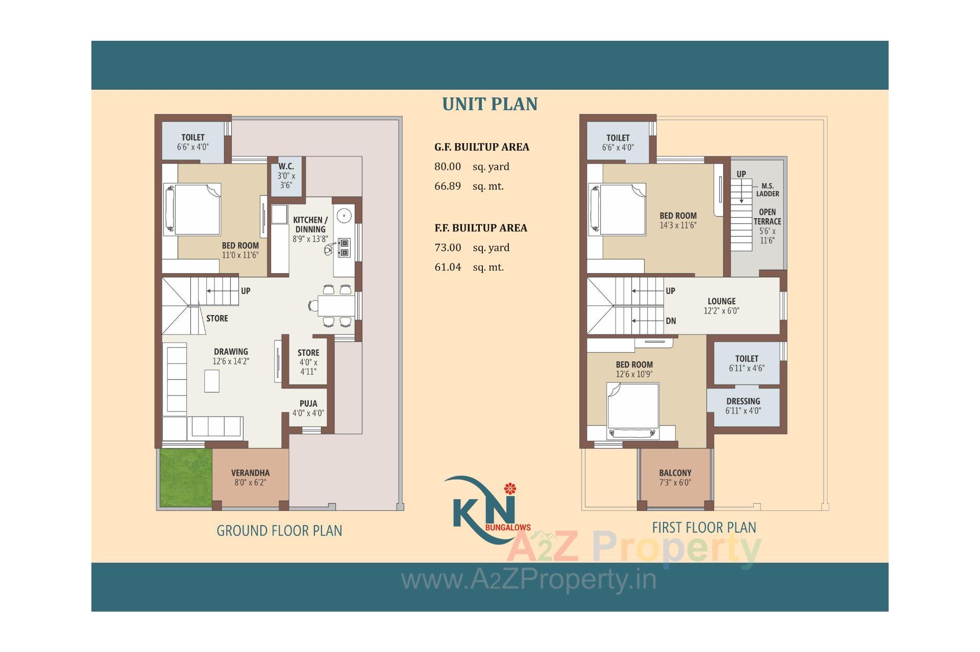 Layout of real estate project K N Bangalows located at Kadi, Mehsana, Gujarat