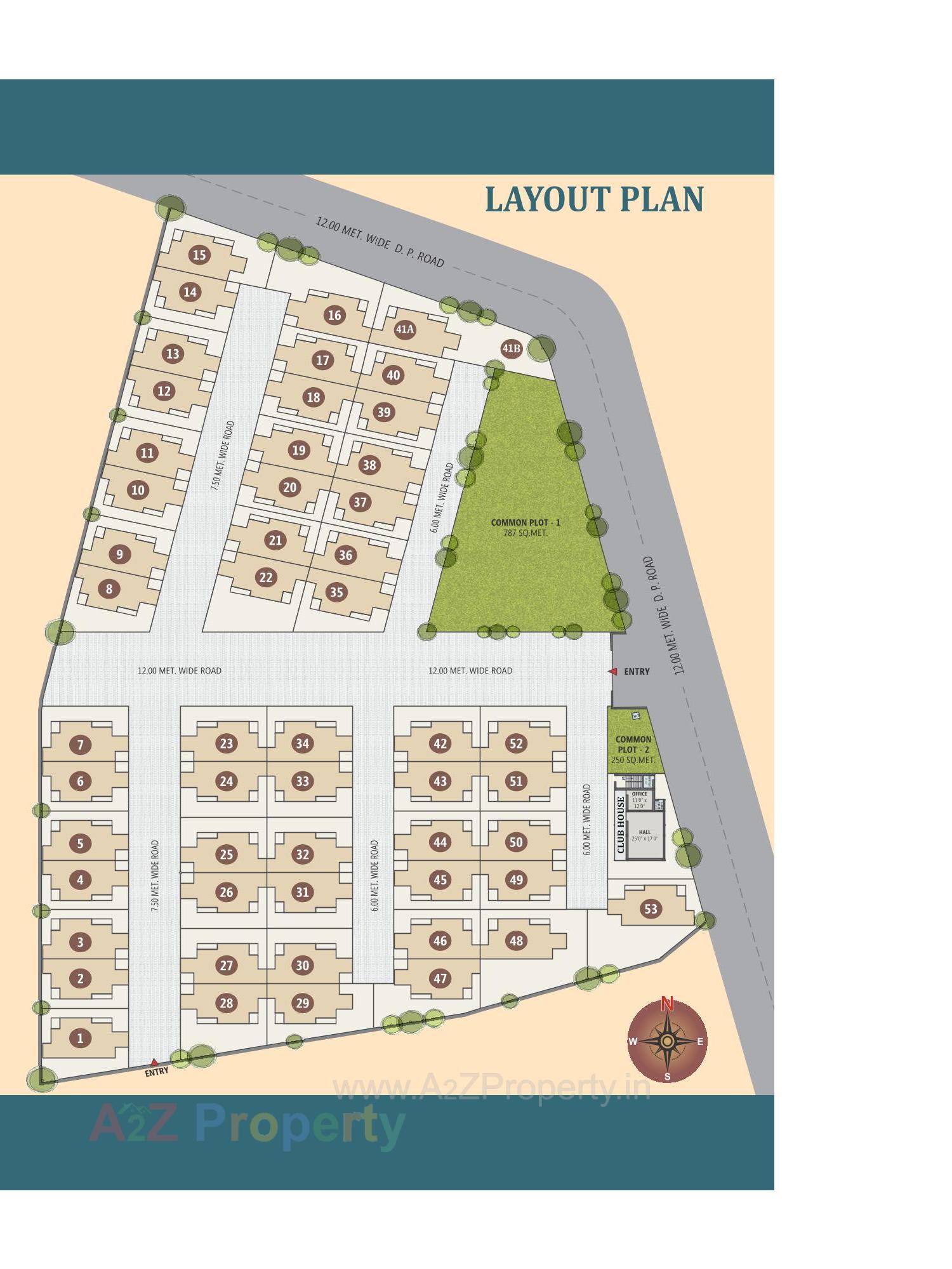 Layout of real estate project K N Bangalows located at Kadi, Mehsana, Gujarat