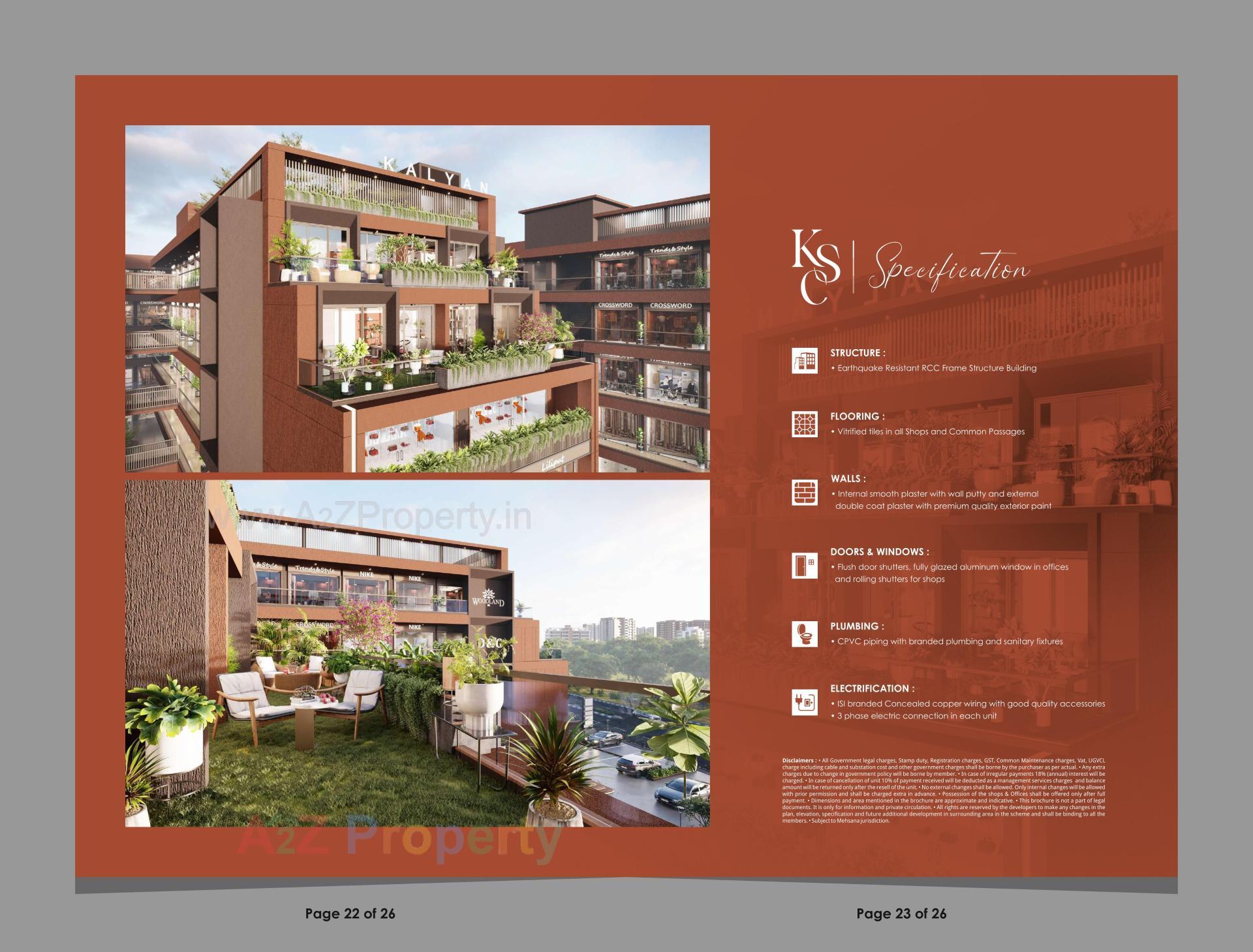 3D Elevation of real estate project Kalyaan Shopping Center located at Mehsana, Mehsana, Gujarat