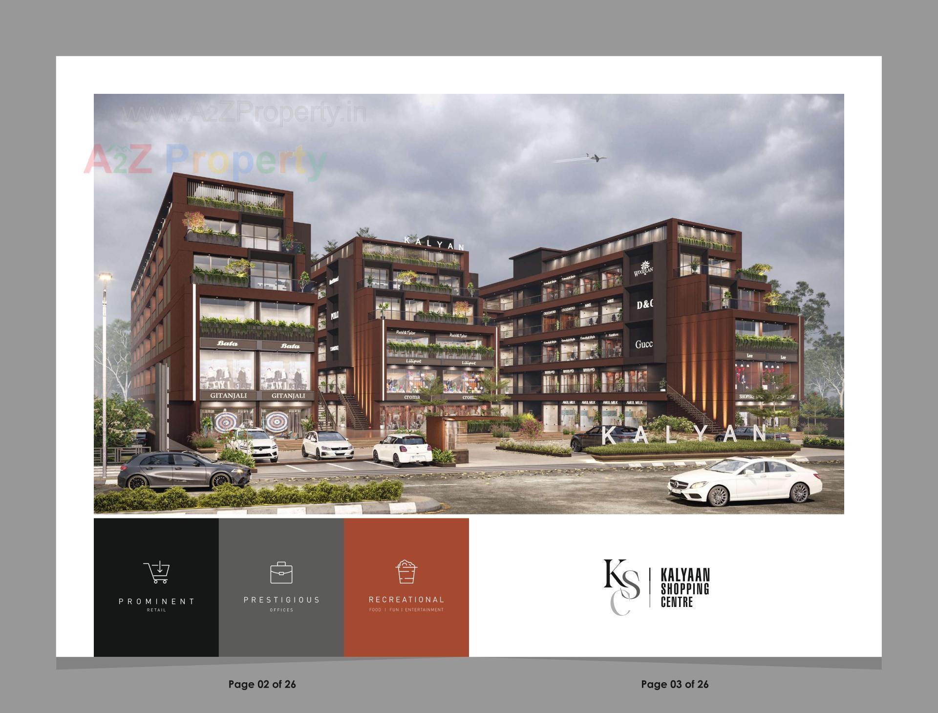 3D Elevation of real estate project Kalyaan Shopping Center located at Mehsana, Mehsana, Gujarat