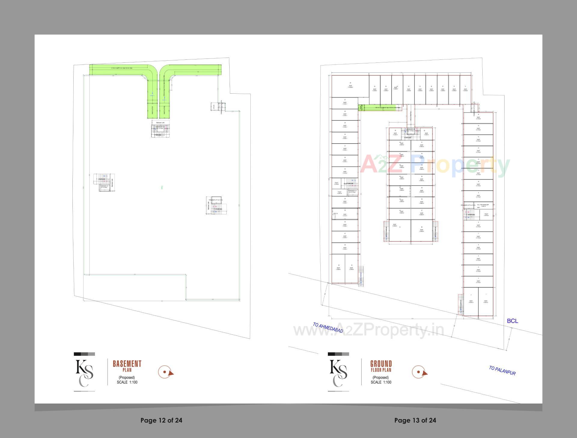 Layout of real estate project Kalyaan Shopping Center located at Mehsana, Mehsana, Gujarat