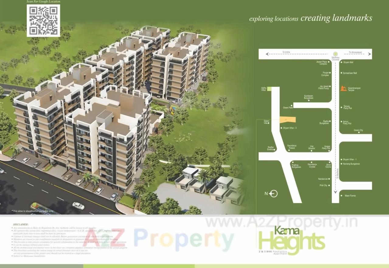 3D Elevation of real estate project Kama Height located at Nagalpur, Mehsana, Gujarat