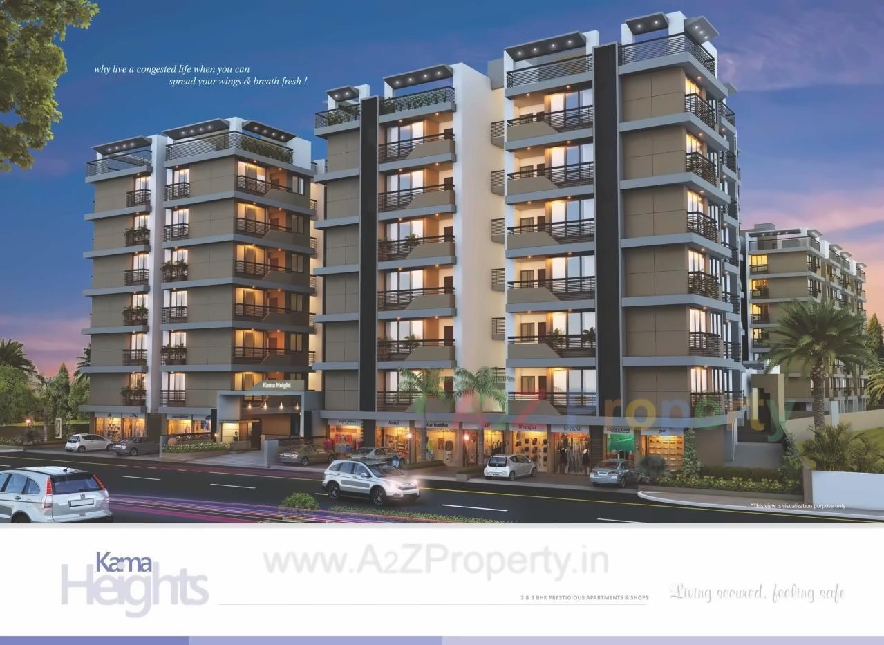 3D Elevation of real estate project Kama Height located at Nagalpur, Mehsana, Gujarat