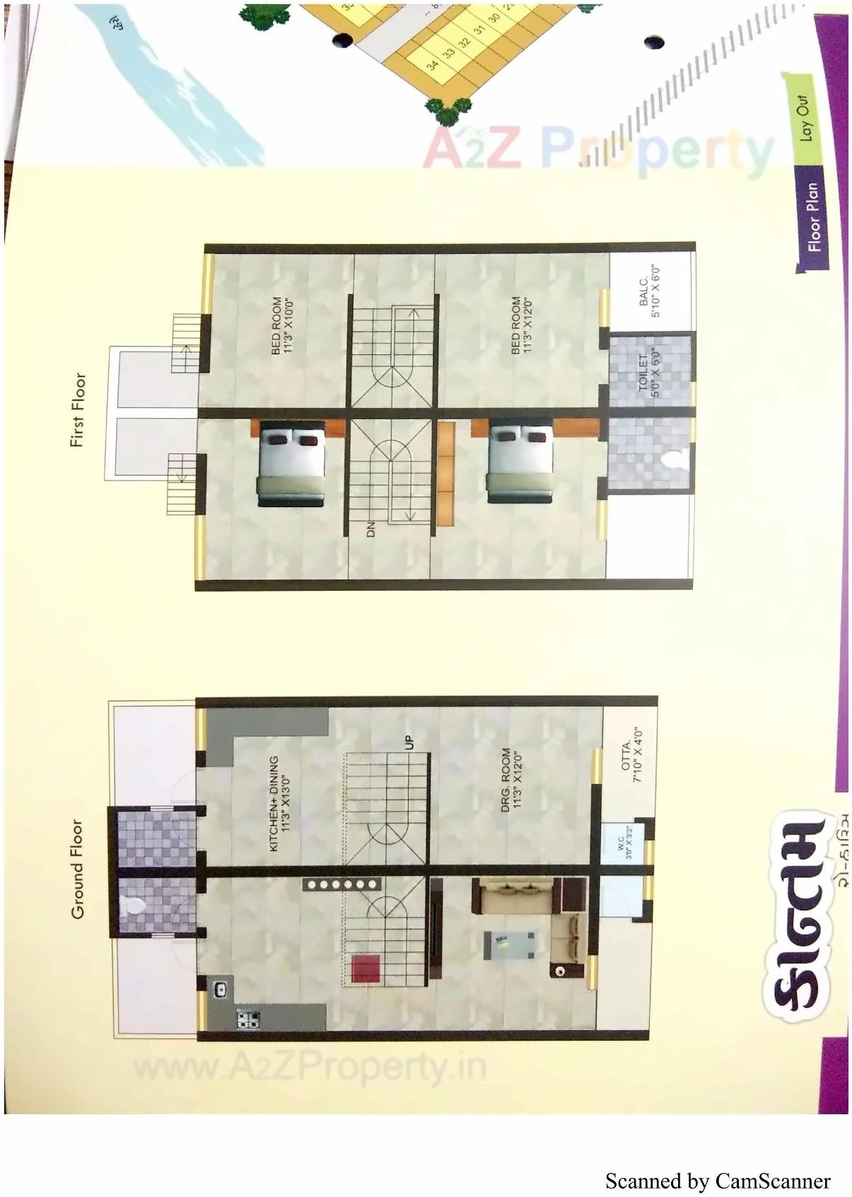 Layout of real estate project Kantam Row Houses located at Mehsana, Mehsana, Gujarat