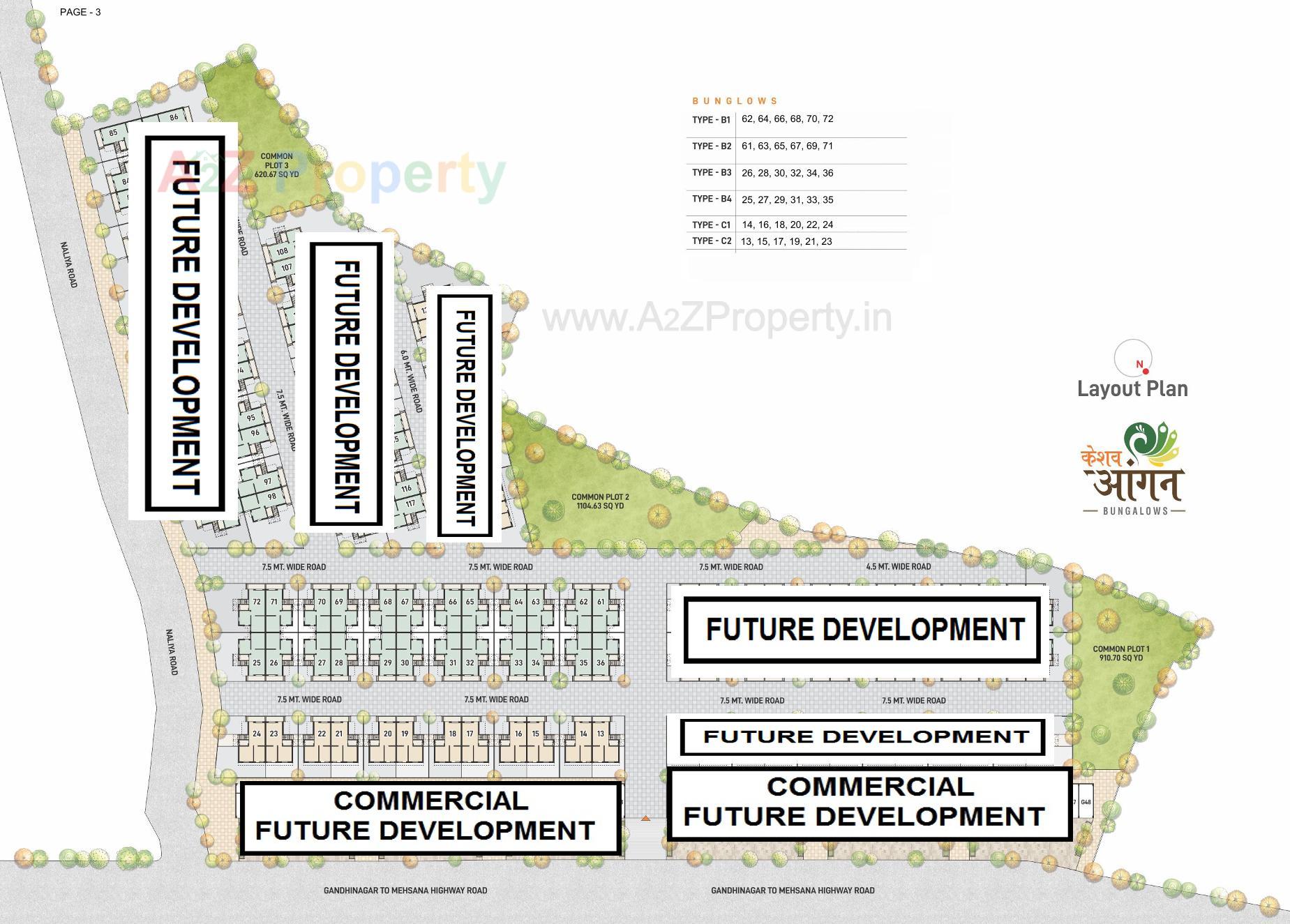 Layout of real estate project Keshav Aangan located at Mahesana, Mehsana, Gujarat