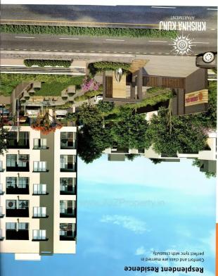 Elevation of real estate project Krishna Kunj Apartment located at Visnagar, Mehsana, Gujarat